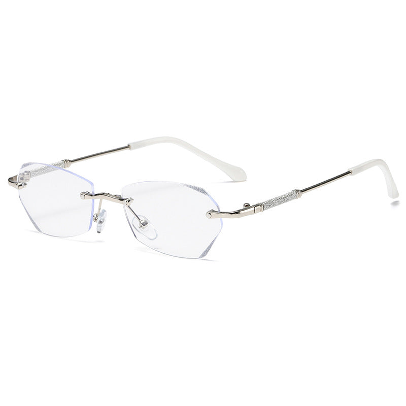 Modische randlose Anti-Blaulicht-Lesebrille