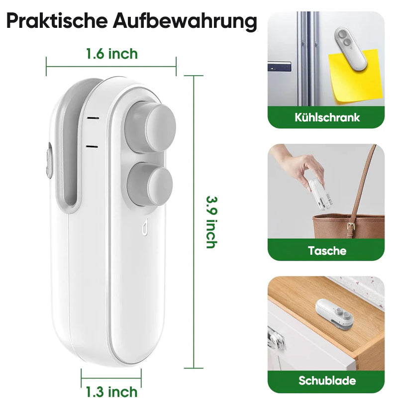 Wiederaufladbares tragbares 2-in-1-Heißsiegelgerät