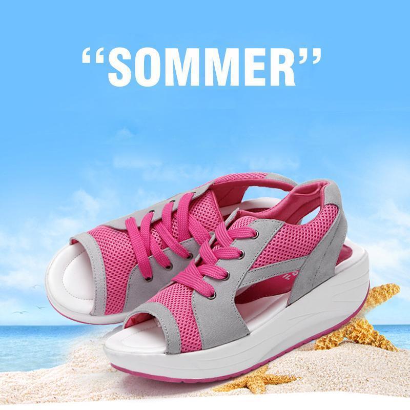 Fischmaul-Plateausandalen,Komfortable Sandalen für Damen