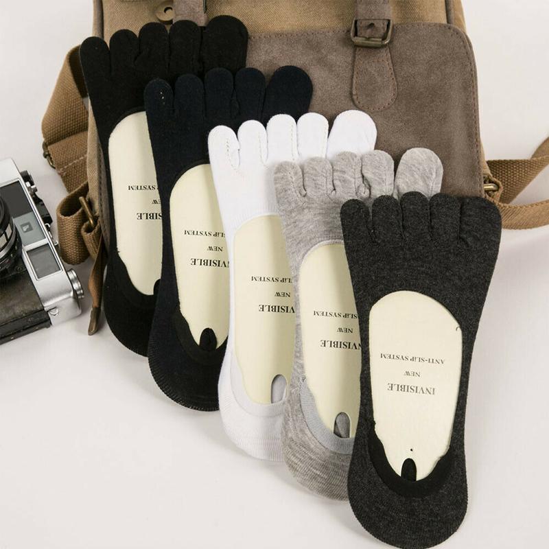 Atmungsaktive, unsichtbare Baumwollsocken mit fünf Fingern(5 Paar)