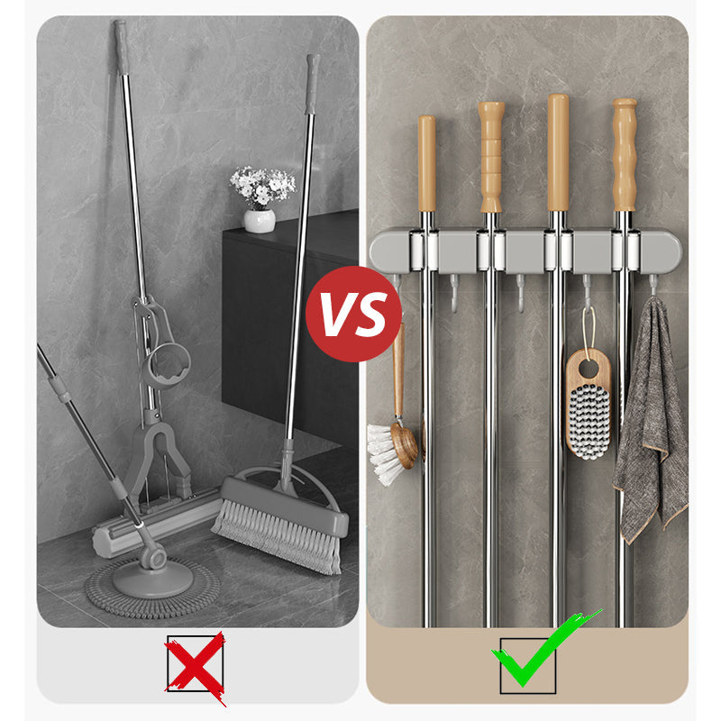 😮Multifunktionaler Mopphalter mit Haken👍