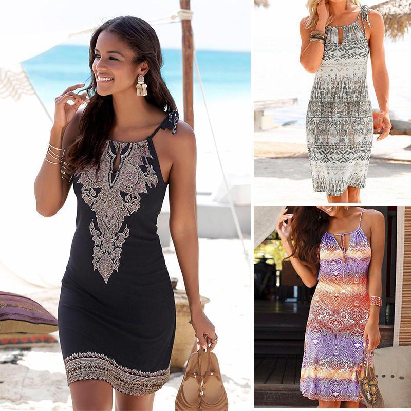 Damen Ärmelloses Sommerkleid