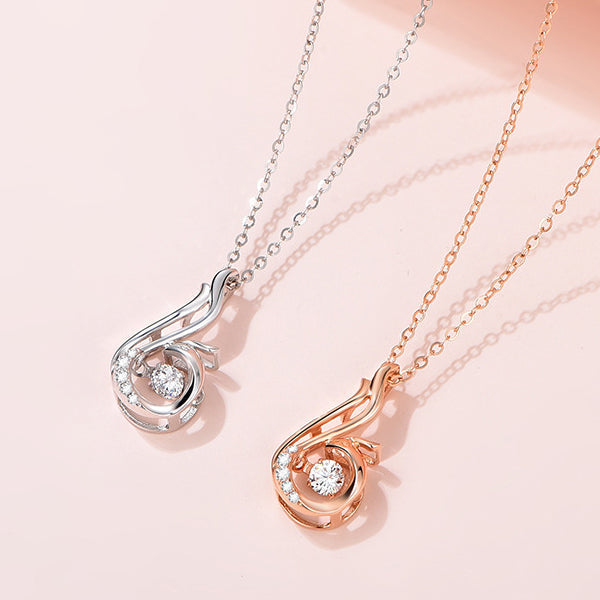 S925 Phönix-Tanz-Halskette