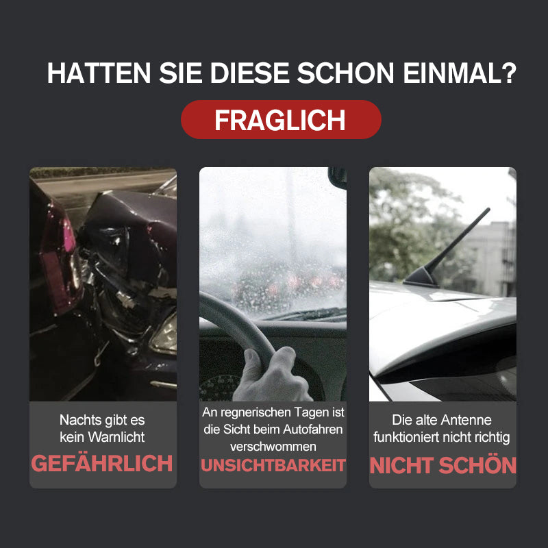 💥Auto Haifischflossen Solarwarnleuchte💫