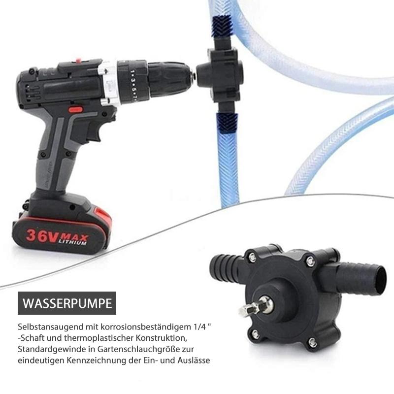 💦Selbstansaugende Wassertransferpumpe mit Handbohrantrieb💦