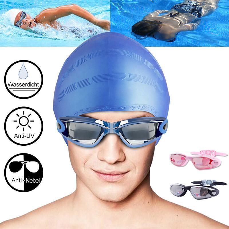 Anti-Nebel-Schwimmbrille( Schutzbrille, Kappe, Ohrstöpsel, Nasenklammer)