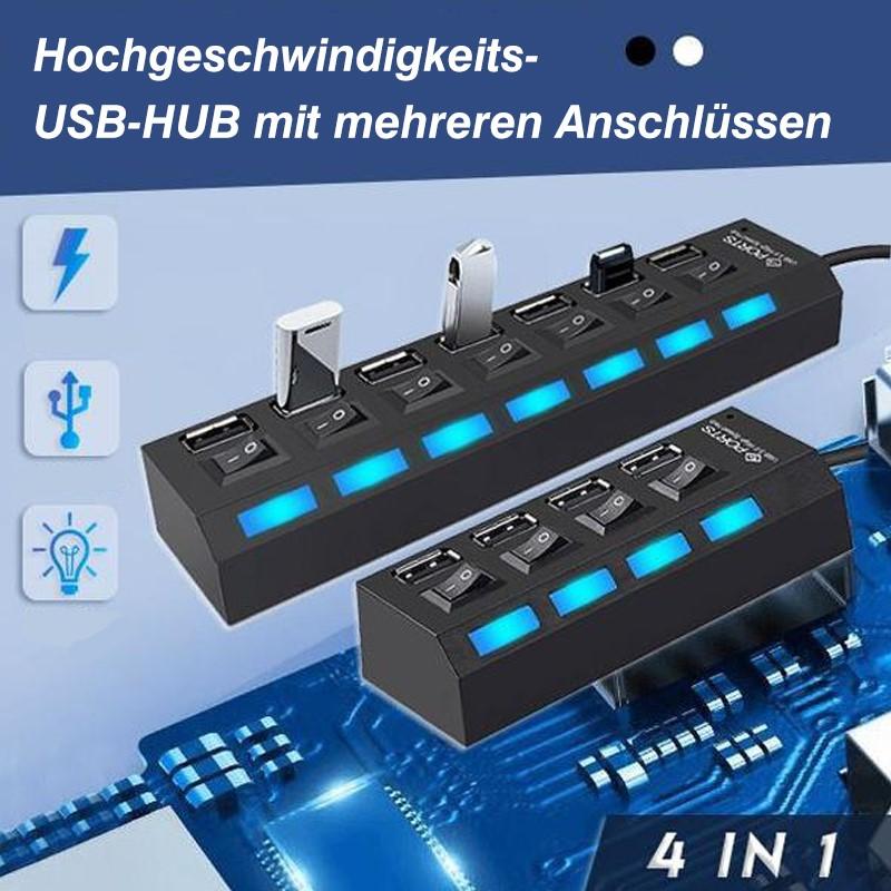 Hochgeschwindigkeits-USB 2.0-Hub-Netzteil , 4/7-Port Hub-Anschlüsse Ein/Ausschalter