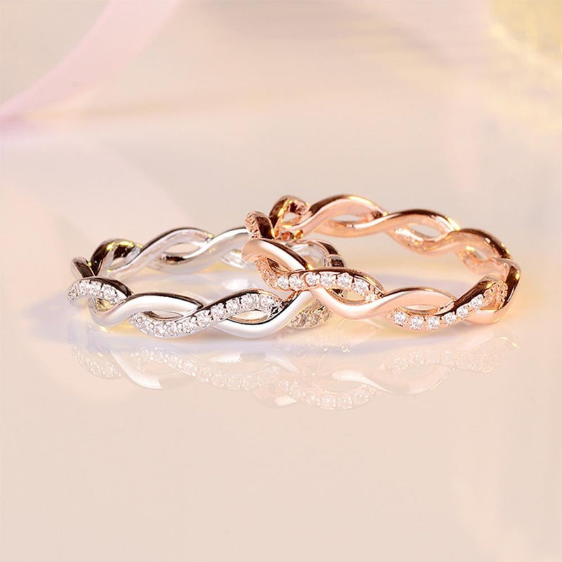 Verdrehen-Ring,Twist-Ring,Diamant-Ring