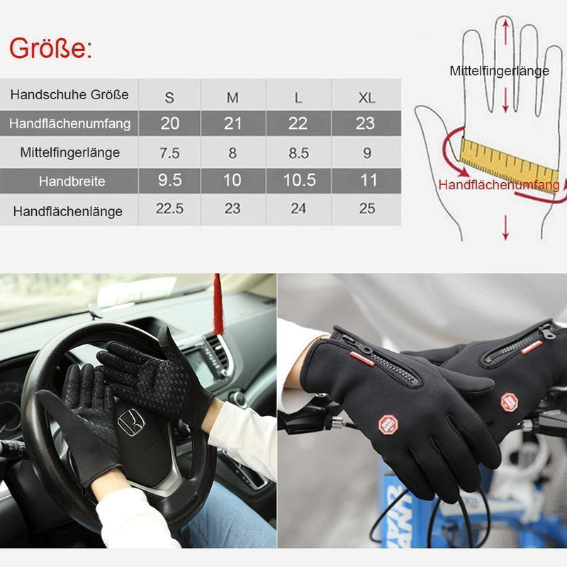 Engeliebe Premiume warme winddichte wasserdichte Touchscreen Handschuhe Unisex