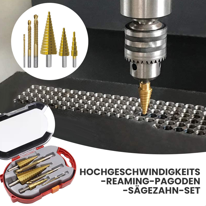 Stufenbohrer Nutsäge Bohrer Set (6 Stück)