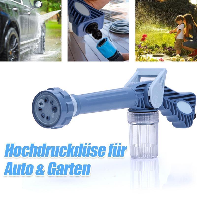 Hochdruckdüse für Auto & Garten mit 8 verschiedene Bewässerungsformen