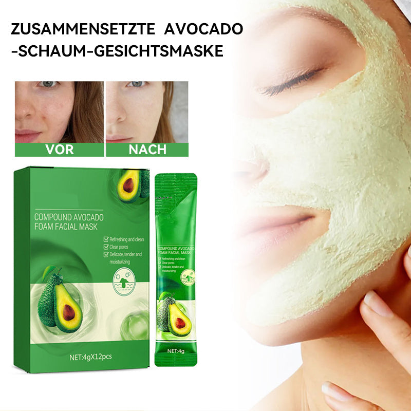 Avocado-Schaum-Gesichtsmaske (12 Stück)