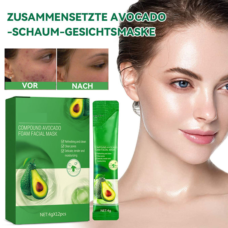 Avocado-Schaum-Gesichtsmaske (12 Stück)