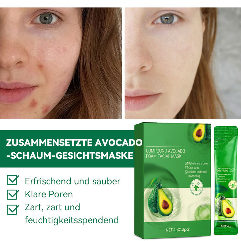 Avocado-Schaum-Gesichtsmaske (12 Stück)