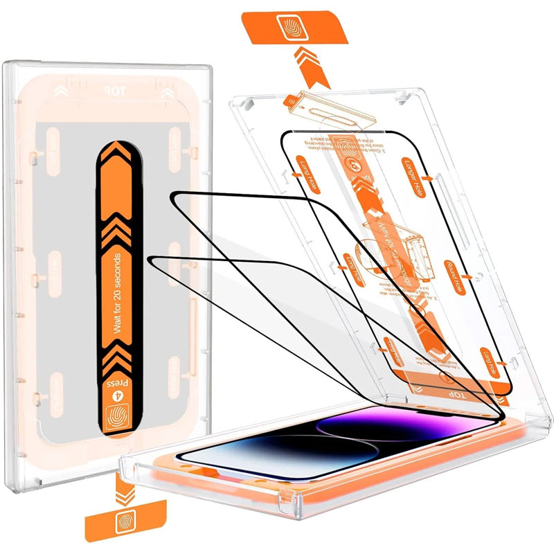 Automatisch ausrichtende Displayschutzbox für iPhone