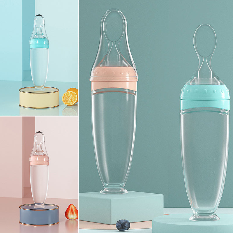 Weicher Löffel für Babynahrungsergänzungsmittel aus Silikon