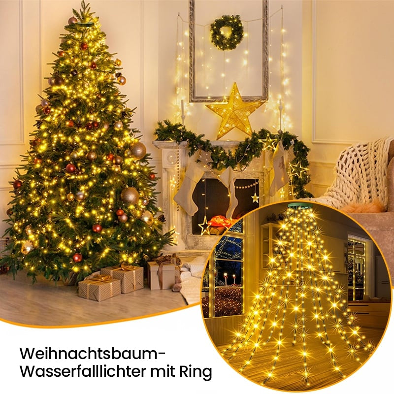 Weihnachtsbaum-Wasserfall Lichter