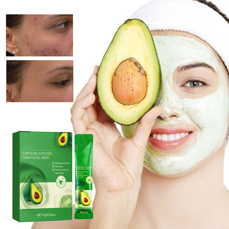 Avocado-Schaum-Gesichtsmaske (12 Stück)