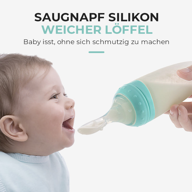 Weicher Löffel für Babynahrungsergänzungsmittel aus Silikon