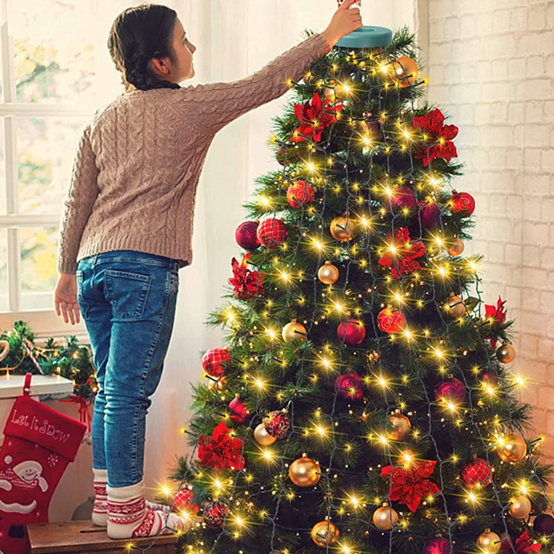 Weihnachtsbaum-Wasserfall Lichter