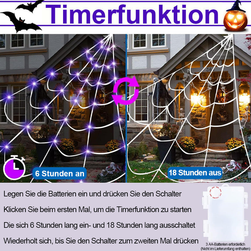 🎃Hängelampe mit Spinnennetz-Design für Raumdekoration