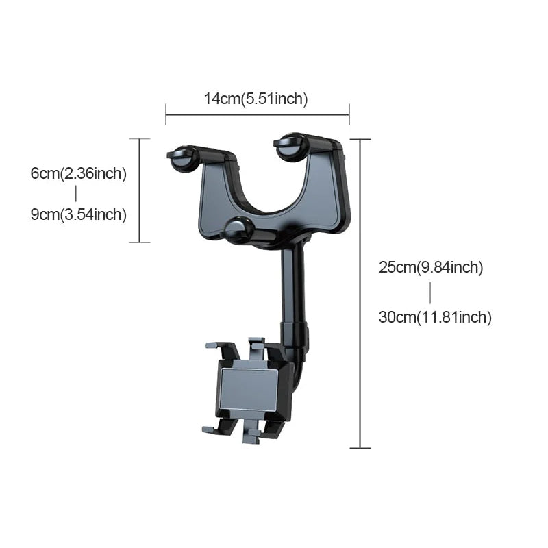 🔥Multifunktionale drehbare Auto-Rückspiegel-Handyhalterung🔥