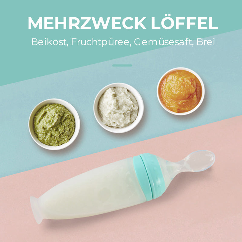 Weicher Löffel für Babynahrungsergänzungsmittel aus Silikon