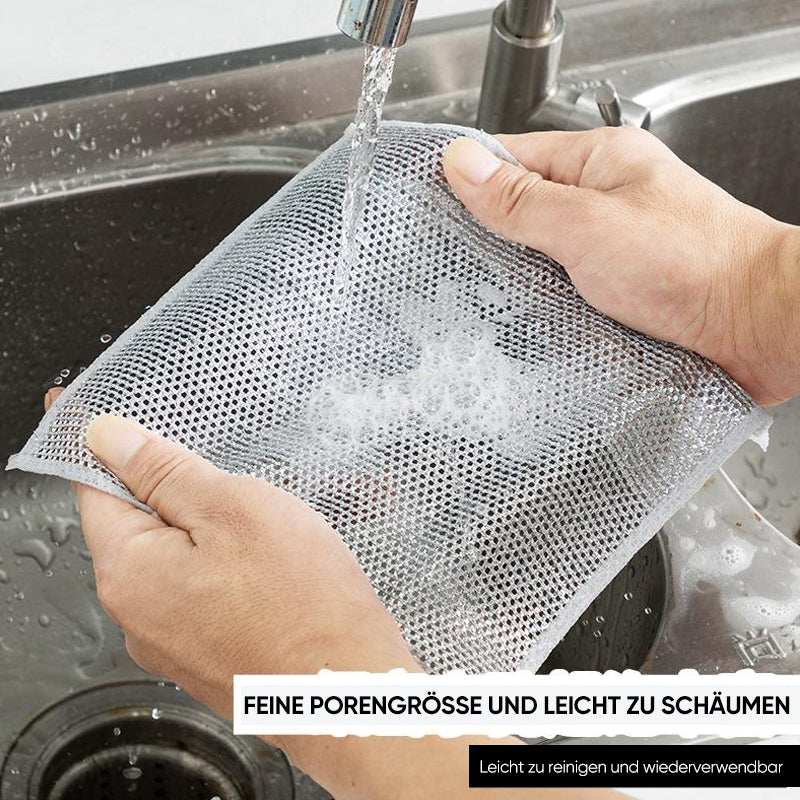 👍Mehrzweck-Geschirrspüllappen aus Draht für Nass und Trocken👍
