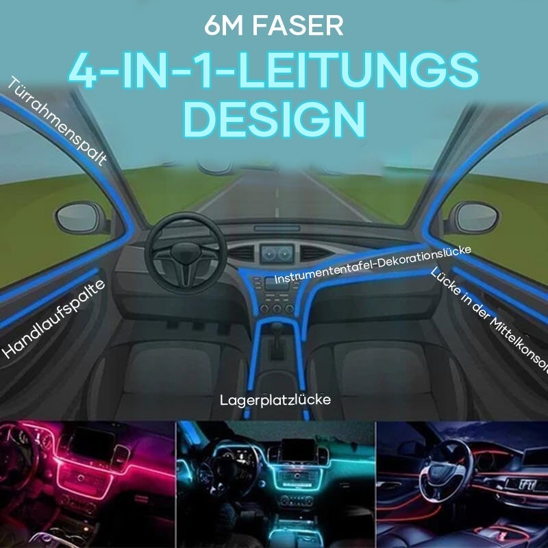 😍4-in-1 LED Atmosphärenlicht für Autos👍