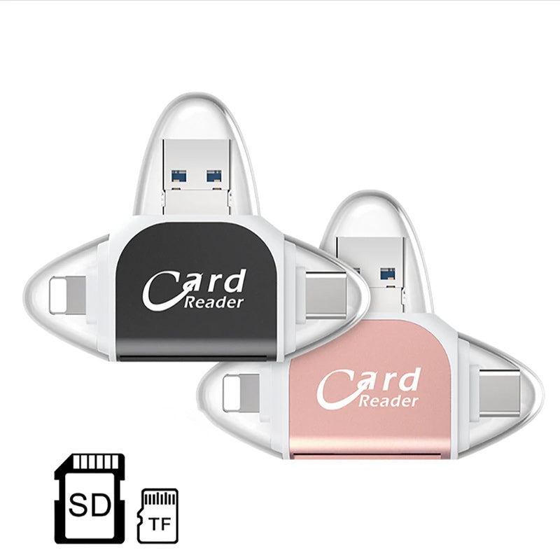 💗4-in-1-Universal-SD-TF-Kartenleser mit mehreren Anschlüssen💗