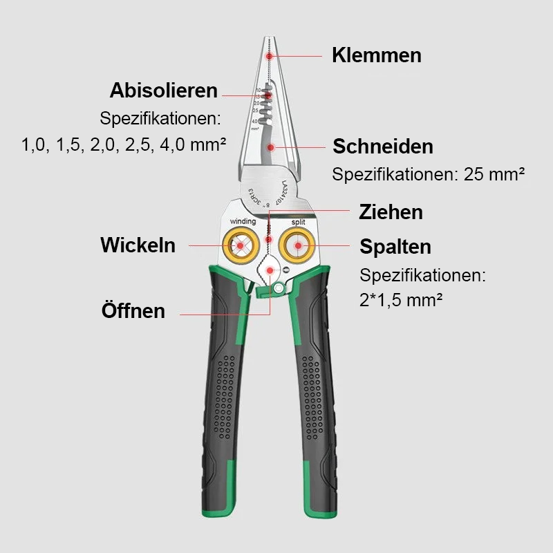 7 in 1 Multifunktionale Abisolierzange