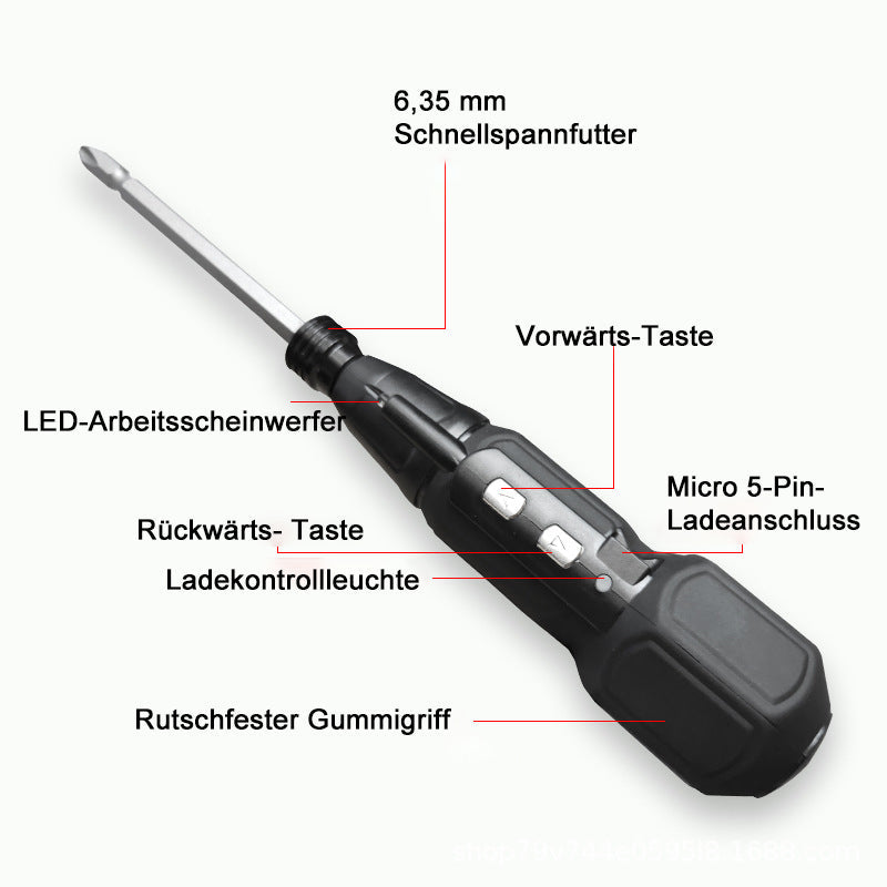 Multifunktionaler wiederaufladbarer tragbarer Schraubendreher