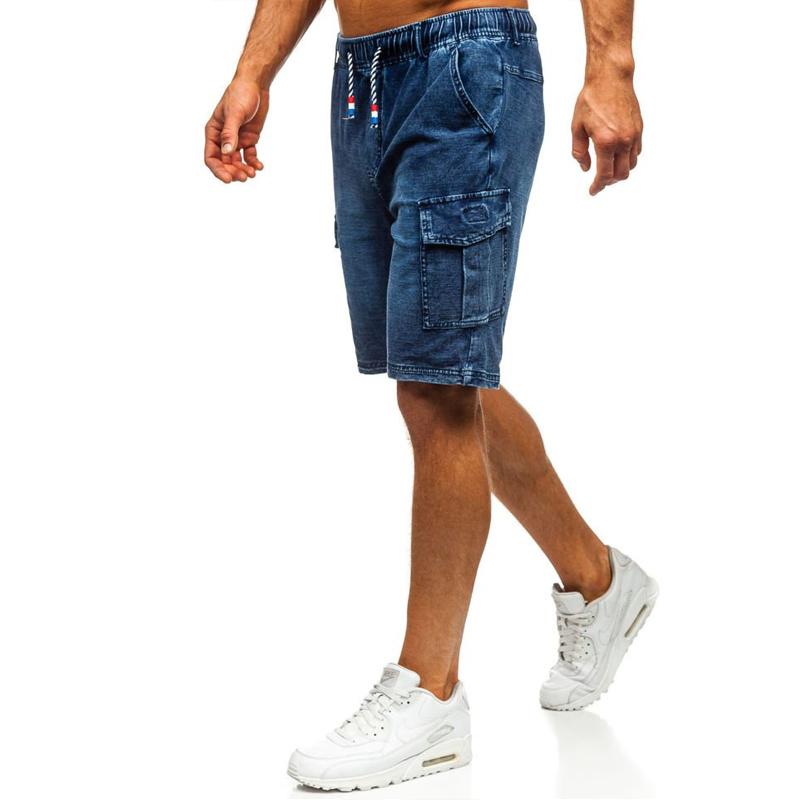 Fünf-Punkt gewaschene Jeansshorts