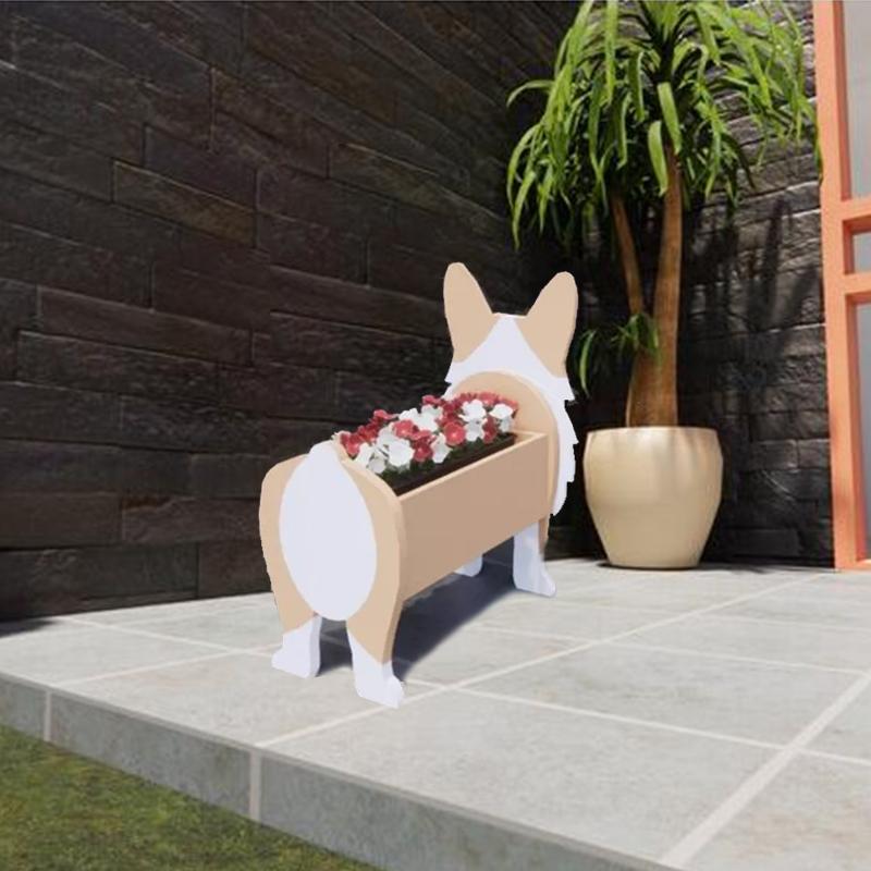 Süßer Gartendeko Hund Pflanzer Blumentopf