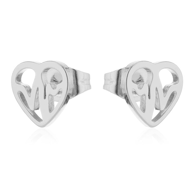 Kreative EKG-Ohrstecker