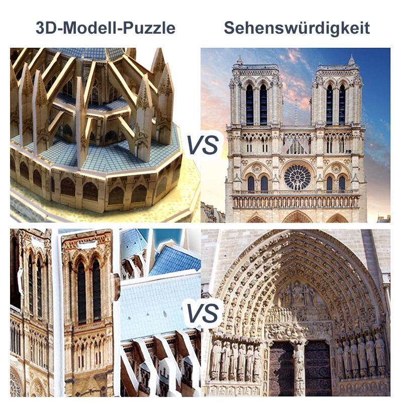 3D-Modell-Puzzle Sehenswürdigkeit auf der ganzen Welt