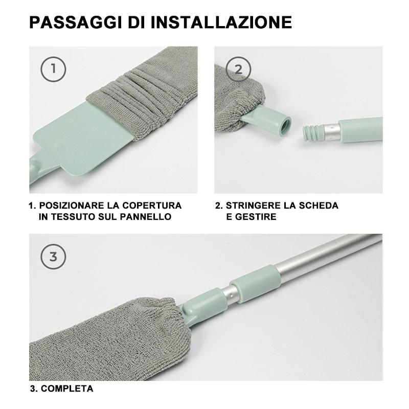 Spazzola a fessura retrattile e flessibile