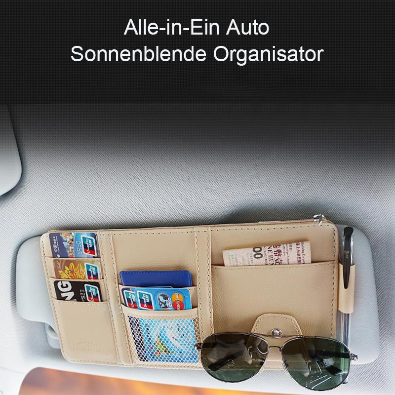 🚗 Alle-in-Ein Auto Sonnenblende Organisator👍