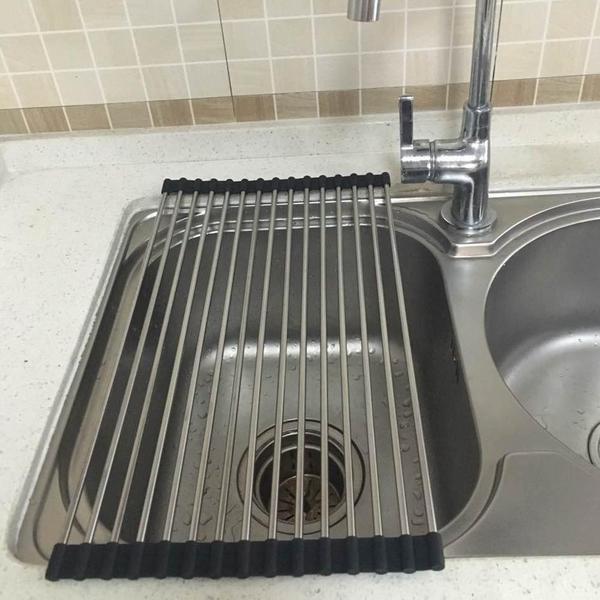 Faltbares Edelstahl Spüle Trockengestell