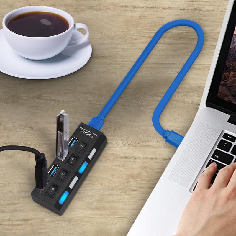 Hochgeschwindigkeits-USB 2.0-Hub-Netzteil , 4/7-Port Hub-Anschlüsse Ein/Ausschalter
