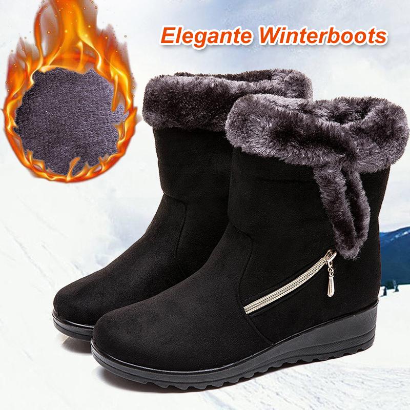 Damen Warme Winterstiefel