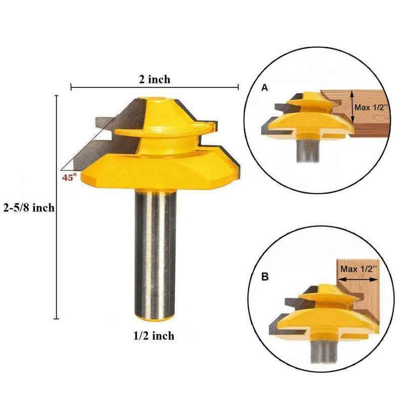 1/2 Zoll Schaft 45-Grad-Lock-Gehrungsfräser