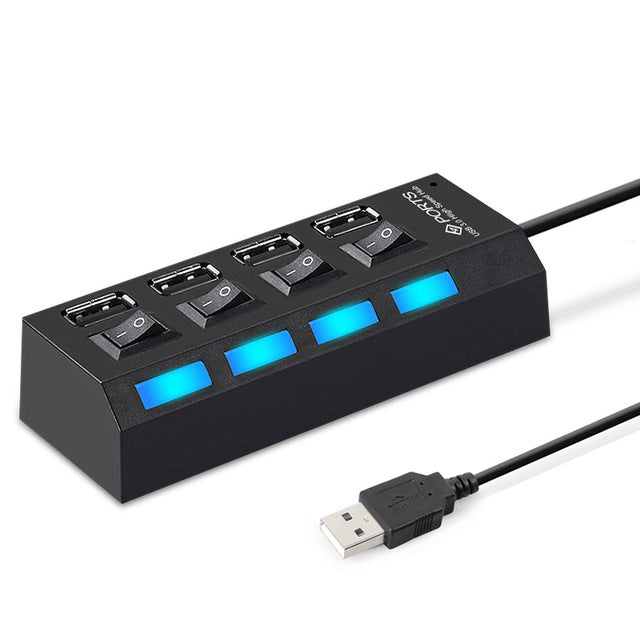 Hochgeschwindigkeits-USB 2.0-Hub-Netzteil , 4/7-Port Hub-Anschlüsse Ein/Ausschalter