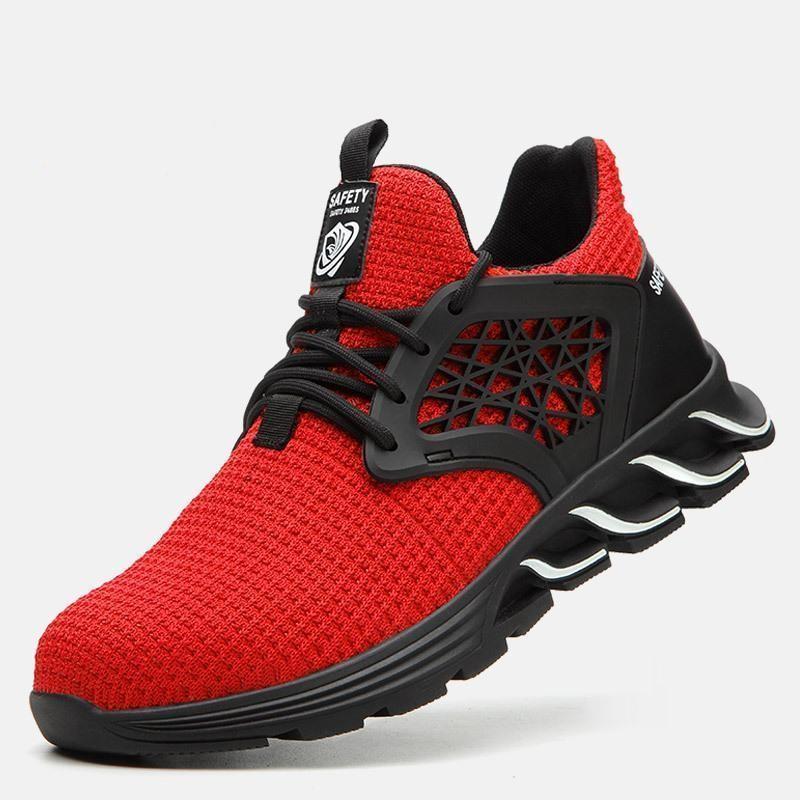 Unisex bequeme Stahlkappe Sicherheitsschuhe