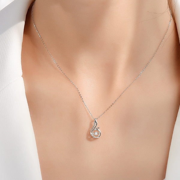 S925 Phönix-Tanz-Halskette