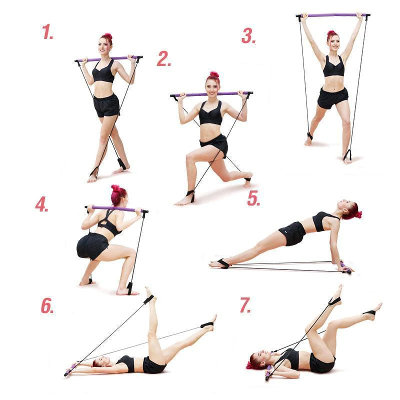 Tragbares Pilates-Stangen-Set