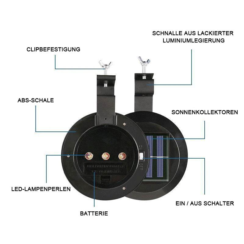 Solarbetriebene Dachrinnenlicht