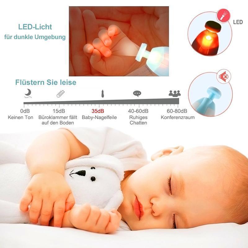 Elektrische Baby Nagelschneider Set mit LED-Licht Baby Nageltrimmer Elektrisch