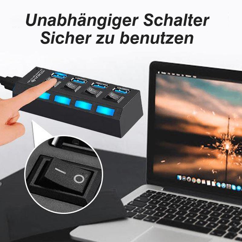 Hochgeschwindigkeits-USB 2.0-Hub-Netzteil , 4/7-Port Hub-Anschlüsse Ein/Ausschalter
