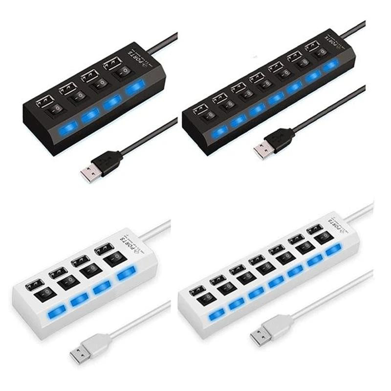 Hochgeschwindigkeits-USB 2.0-Hub-Netzteil , 4/7-Port Hub-Anschlüsse Ein/Ausschalter